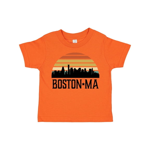 Inktastic Boston Massachusetts Skyline Sunset Boys or Girls Toddler T-Shirt