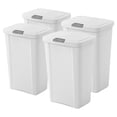thumbnail image 1 of Sterilite 13 Gallon TouchTop Wastebasket w/Titanium Latch, White (4 Pack), 1 of 11