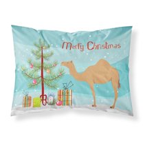 Carolines Treasures BB9184PILLOWCASE Arabian Camel Dromedary Christmas Fabric Standard Pillowcase Teal Standard