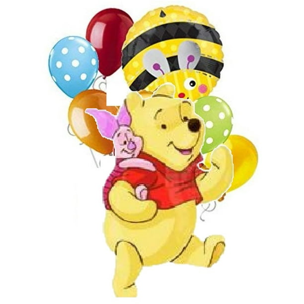 7 Pc Winnie The Pooh Big As Life Balloon Bouquet Party Decoration Disney Baby Walmart Com