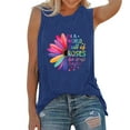 thumbnail image 1 of Playeras,Blusas y Tops,Ropa para Mujer Damas Camisetas Mujeres Activewear Tank Tops sin mangas Yoga Workout Tank Tops Loose Fit Running ejercicio gráfico camiseta (Navy, M), 1 of 4