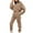 Beige, variant on BXINGOHAI Womens Sports Outfits Set 2 Piece Tracksuits for Women Workout Sweatsuits Long Sleeve Hoodie Sweatshirt Pants Today Sales Khaki,XL