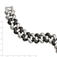 thumbnail image 5 of Stainless Steel Bracelet Links mm 7.5 in Polished w/Black Ceramic 7.5in, 5 of 6