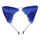 thumbnail image 2 of Diadema con orejas de animal de peluche para adultos, divertida diadema de aro con orejas para cosplay Azul, 2 of 9