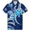 thumbnail image 3 of Camisa hawaiana con estampado tribal polinesio de moda Harajuku de gran tamaño más nueva, camisetas casuales de manga corta de verano transpirables para hombres, 3 of 5