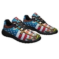 thumbnail image 6 of Memorial Day Veteran Stnding For The Kneel For The Cross Eagle Shoes Sneakers Black Size 10.5, 6 of 7