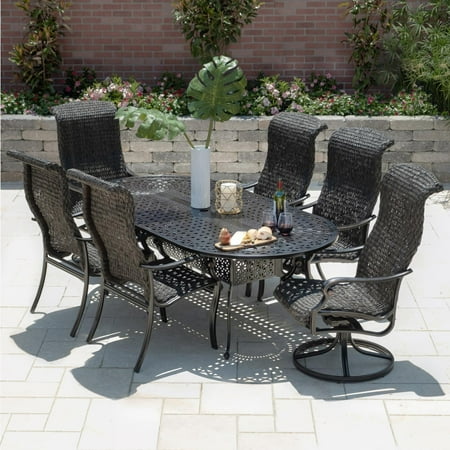 dining inch table patio piece lakeview swivel wicker rockers monde banana oval leaf du outdoor designs