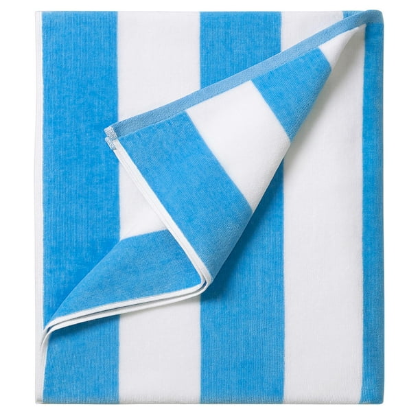 Toalla LULUHOME de algodón extragrande 91x178 cm con rayas azules