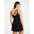 thumbnail image 3 of Time and Tru Women's and Women's Plus Size One Shoulder Swim Dress, Sizes XS-3X, 3 of 5
