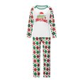 thumbnail image 2 of Elippeo Christmas Family Pajamas Matching Set Letter Print Raglan Sleeve Tops and Elastic Pants Loungewear Soft Sleepwear, 2 of 10