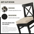 thumbnail image 4 of Tromlycs Chair Cushions for Dining Chairs Kitchen Seat Cushions Room Set of 4 Pads with Ties Indoor Non Slip Office 18 x 18 Inch, Beige, 4 of 7