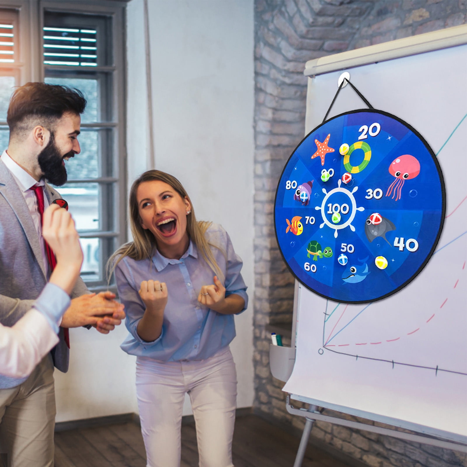 Dinosaur shooting games for kids, moving target game toys for 5 6 7 8 9 JERDAR Toys Baby Kids Toys Cartoon Dart Board Games Sticky Ball Flying