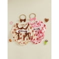 thumbnail image 3 of Cenuakty Girl Puff Long Sleeve Letters Embroidery Romper and Headband, 3 of 9