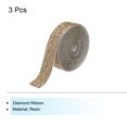 thumbnail image 3 of Unique Bargains 3Roll 1 Yard 8mm Self Adhesive Crystal Rhinestone Ribbon for Crafts Project, Bright Yellow, 3 of 5