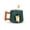 Green, variant on Cute Dog Ceramic Mug Wood Handle Design With Spoon And Lid
