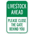 thumbnail image 1 of Livestock Ahead Please Close The Gate Behind You Sign,, 1 of 1
