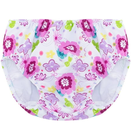 SunBusters Girl's Reusable Swim Diapers, Poppyberry,