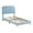 blue, variant on Towallmark Twin/Full/Large Bed Frame with Storage Headboard, Velvet Upholstered Platform Bedframe for Teens , Strong Wooden Slats, Noise-Free, Easy Assembly, No Box Spring Needed