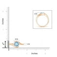 thumbnail image 5 of ANGARA Natural Semi Bezel-Set Solitaire Round 1.12 ct Aquamarine Bypass Ring in 14K Rose Gold for Women (Size-7mm) | March Birthstone, Anniversary, Jewelry Gift for Women | Natural Aquamarine Ring, 5 of 10
