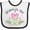 White and Black, variant on Inktastic Granny's Girl- Heart Flowers Girls Baby Bib