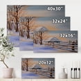 thumbnail image 4 of Designart ' Traditional Cottage Covered With Snow In Winter II ' Traditional Canvas Wall Art Print, 4 of 4