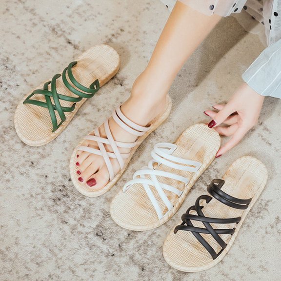 Soimiss Sandals for Women Roman Style Ankle Sandals 1 Pair