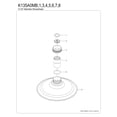 thumbnail image 3 of Kingston Brass K135A0MB Victorian 5-1/4-Inch Round Raindrop Brass Shower Head in Matte Black, 3 of 4