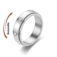 thumbnail image 1 of Anti Stress Anxiety Fidget Spinner Couple Rings For Lovers Rotating Stainless Steel Wedding Band Knuckle Rings Jewelry Anillo, 1 of 5