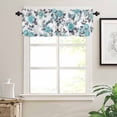 thumbnail image 2 of Aqua Rose Kitchen Valances for Windows 60x18 Inch Kitchen Curtains Valances Rod Pocket Rustic Romantic Botanical Floral Vines Art Bathroom Window Valances for Window Treatment Decor, 2 of 6