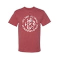 thumbnail image 2 of Wild Bobby, Faith Hope & Love Three Things That Last Forever Inspirational/Christian Men Graphic Tee, Vintage Heather Red, Small, 2 of 6