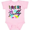 thumbnail image 3 of Inktastic I Love My Daddy 80s Retro Style Boys or Girls Baby Bodysuit, 3 of 5