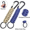 thumbnail image 3 of Juego de 5 llaveros de paracord con mosquetón, cordón trenzado para llaves, cuchillo, linterna, camping, senderismo, mochila para hombre y mujer, 5 colores, 3 of 5