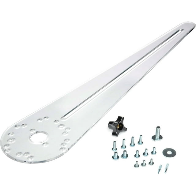 Circle Cutter Router Jig Cuts Perfect Circles from 10” to 53”. Circle Guide Kit Includes Pivot Pins Fits Porter Cable, Bosch, Milwaukee, Ryobi, Makita, Dewalt, Craftsman, Hitachi (71637)