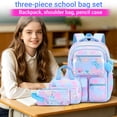 thumbnail image 4 of 3PCS Kids Backpack for School Girls with Lunch Box & Pencil Case | Waterproof Girls Backpack, Lightweight School Bookbag for Elementary School Students Teens, 4 of 5