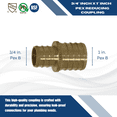 thumbnail image 5 of 10 Pcs XFITTING Pex 1 Inch x 3/4 Inch Pex Coupling, Pex Reducing Coupling, 26-4-8=10XX, 5 of 5