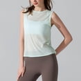 thumbnail image 7 of Open Back Workout Tops for Women Lightweight Backless Sleeveless Tank Top Yoga Athletic Gym Base Tee Shirt (M, Green), 7 of 7