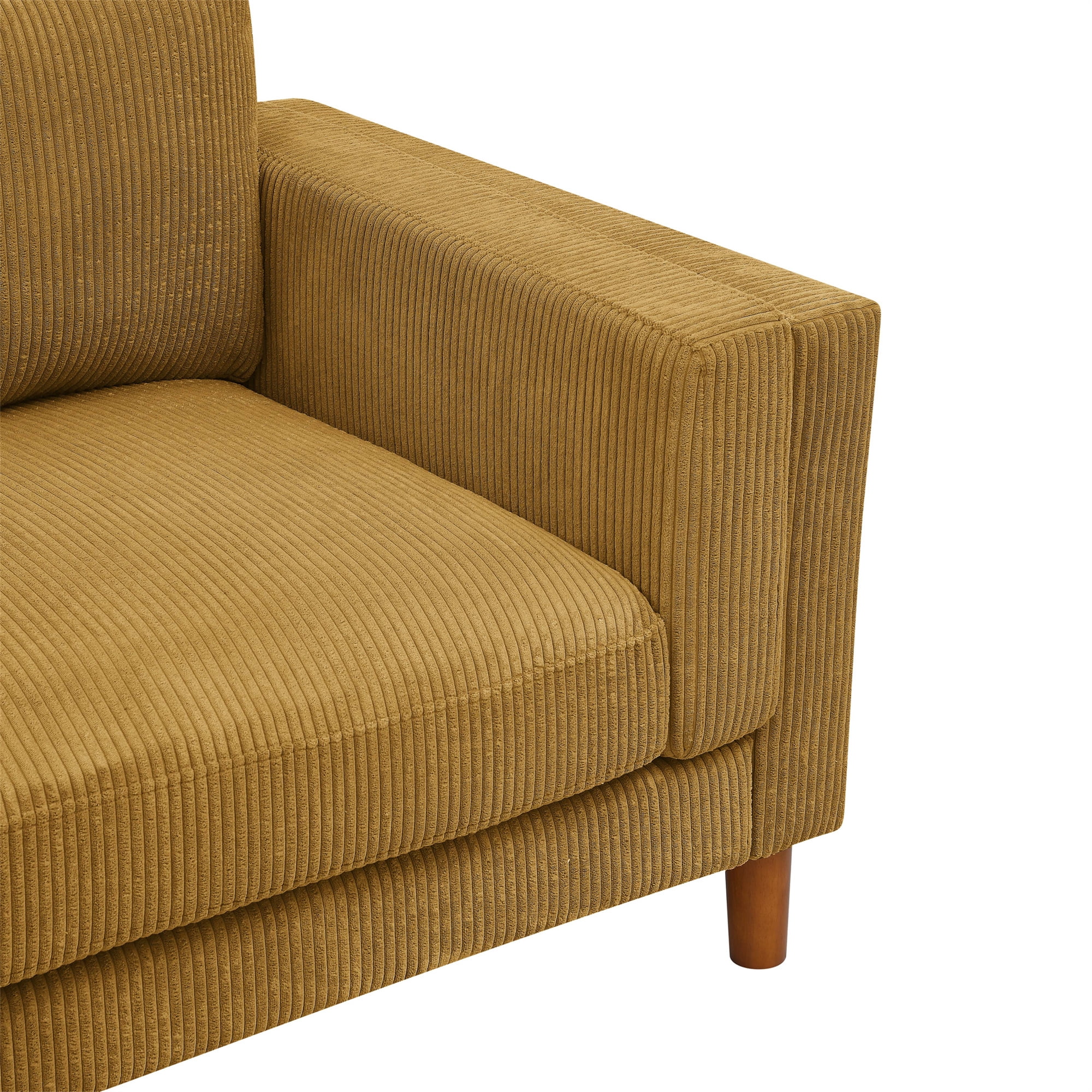 Aukfa 87" Modern Sofa Couch Oversized 3-Seater Sofa for Living Room, 23" Deep Seat, Corduroy, Ginger