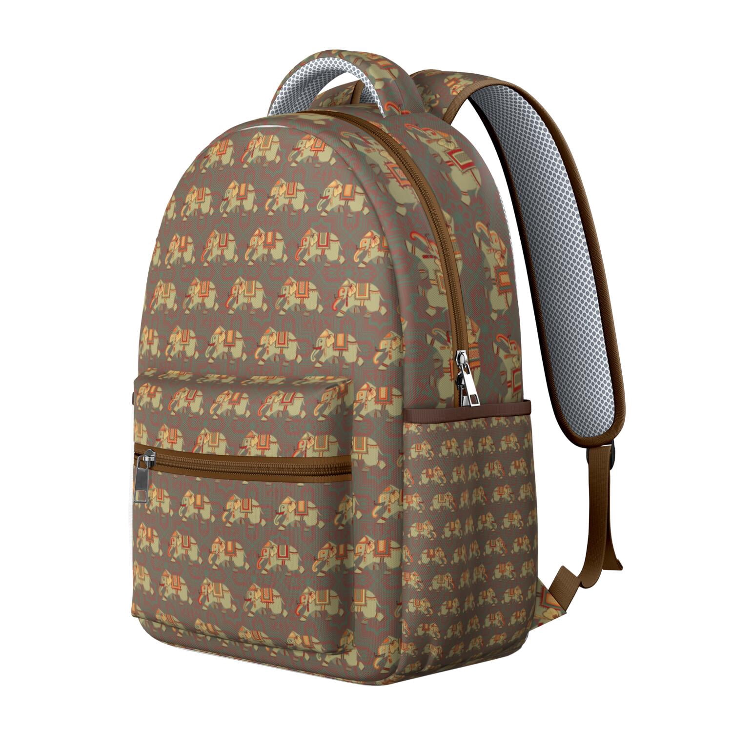 Elephant Design School Backpack - Durable Waterproof Bookbag for College, Spacious Laptop Compartment, Cute Elephant Print Gift for Students