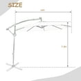 thumbnail image 2 of Costway Parasol de Terrasse de 3 m (10 Pi) à Énergie Solaire, DEL, Rotation à 360°, Beige, 2 of 10