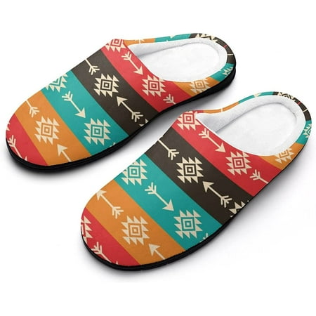 

Retro Arrows Men s House Slippers Nonslip Soft Cotton Shoes Slip On Slippers for Indoor Outdoor