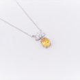 thumbnail image 3 of Silver & Stone Jewels Women's Oval Cut Citrine Pendant Necklace For Anniversary Gift 14K White Gold Finish Silver, 3 of 4
