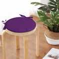 thumbnail image 6 of Mohdy 15" Washable Chair Pad,indoor/Outdoor Chair Pads,Round Seat Chair Pad,Round Cushions for Outdoor Furniture,Small Soft Sponge Seat Cushion,anti Slip Round Stool Cushion,Purple with Ties, 6 of 7