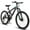 Gray&Green, variant on A2460 24 Inch Mountain Bike with Full Suspension, 21 Speed Shifter Lever with Gear Indicator, High Carbon Steel Frame, Mechanical Disc Brakes, Unisex for Men/Women/ Adults, Ideal for Trails.