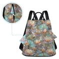 thumbnail image 7 of FORMRS Women's Travel Backpack Purse Anti-Theft Hidden Pockets Casual Shoulder Bag, Colorful Water Lilies Pattern, 7 of 7