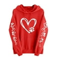 thumbnail image 2 of Craaazy Women's Valentines Oversized Drawstring Hoodies Gifts, 2 of 5