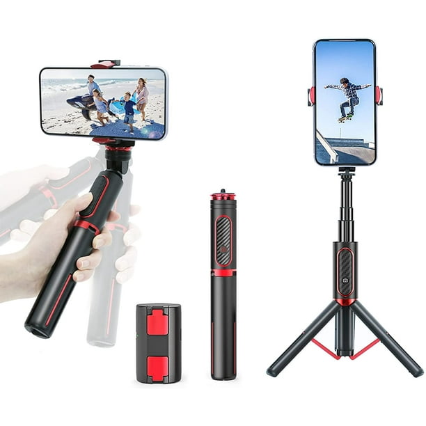 Gimbal Stabilizer, UPXON 360° Rotation Selfie Stick Tripod Phone Holder  with Wireless Remote, Auto Balance 1-Axis Stabilizer for Smartphones and  GoPro