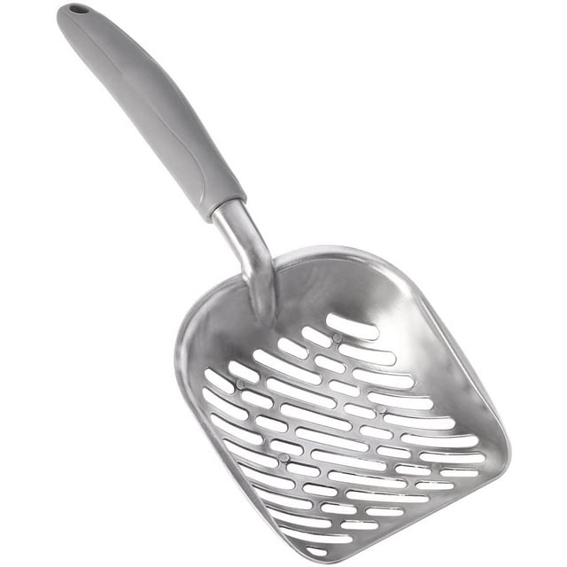 Métal de Kitty pour animaux de compagnie chien chat litière Scooper pelle merde Remover avec Long Manche pour animaux de compagnie