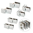thumbnail image 4 of 2 Pcs Silver Bathroom Shower Glass Door Hinges Cabinet Hardware Clamp Hinge Set, 4 of 8