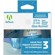 Ad-Tech Permanent Glue Dots 3/Pkg-Clear .375"