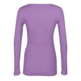 thumbnail image 4 of BDPORKAS Going Out Tops for Women Fall Long Sleeve Lightweight Tops Ribbed Knit V Neck Shirts Spring Trendy Travel Clothes Purple, 4 of 5